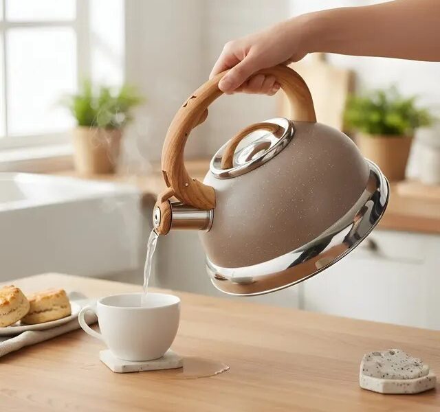 Chaleira Inox 2,7l C/apito Chaleira C/indução Brinox Areia