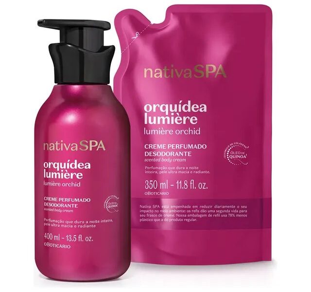 Combo Nativa Spa Orquidea Lumière: Creme Perfumado Desodoran