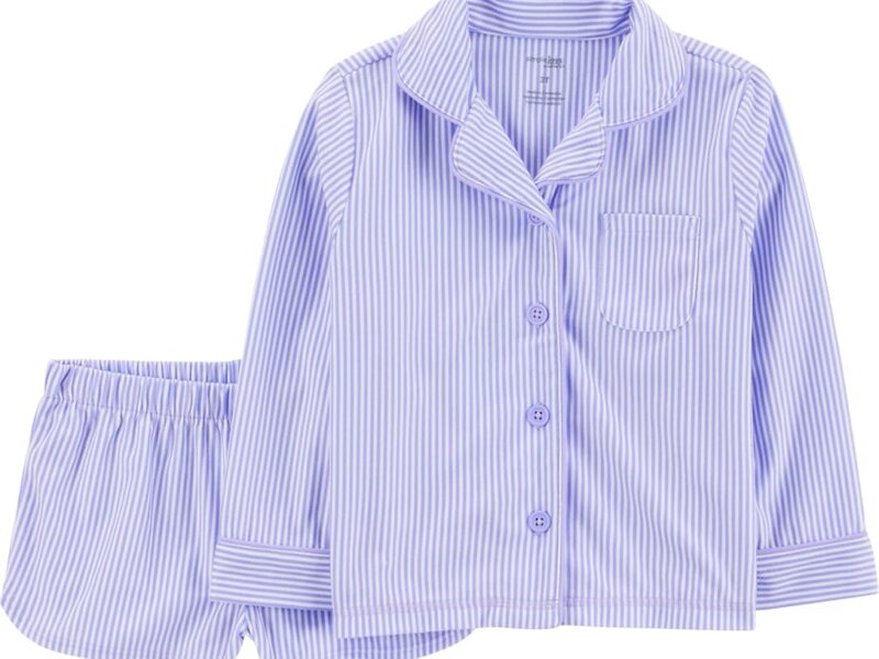 Conjunto de pijama 2-piece Coat Style Pajama Set Simple Joys by Carter’sbebê-meninas