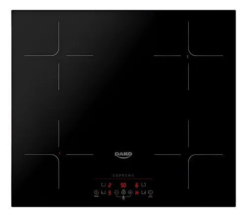 Cooktop Dako Supreme de Indução 4 Bocas Preto para Embutir