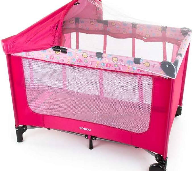 Cosco Kids, Berço Portátil Happy, 0 a 15kg , Rosa