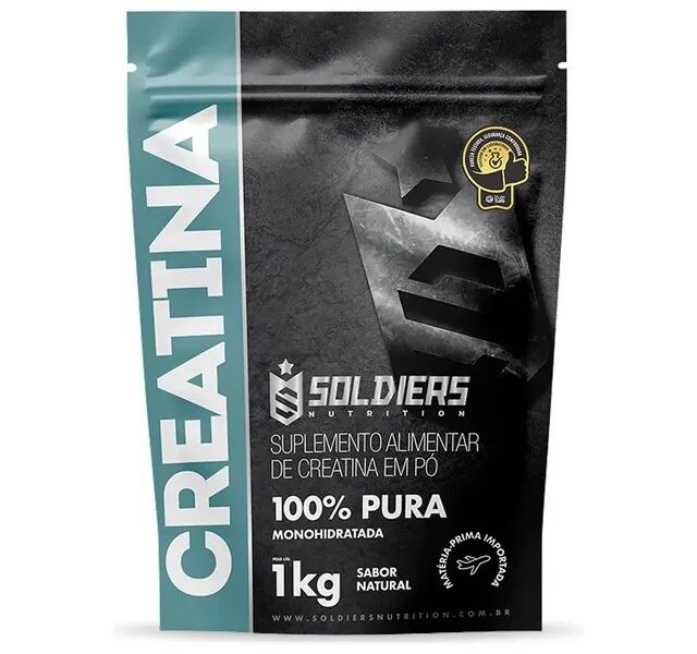 Creatina 1kg Suplemento Monohidratada em pó 100% Pura – Soldiers Nutrition
