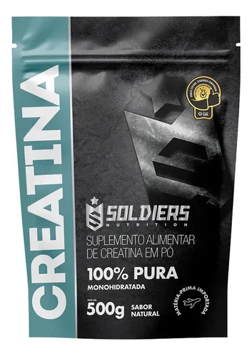 Creatina 500g Suplemento Monohidratada em pó 100% Pura – Soldiers Nutrition