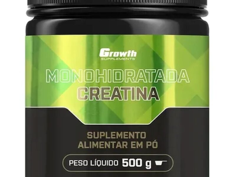 Creatina Monohidratada 500g Growth Supplements – Sem Sabor em Pó