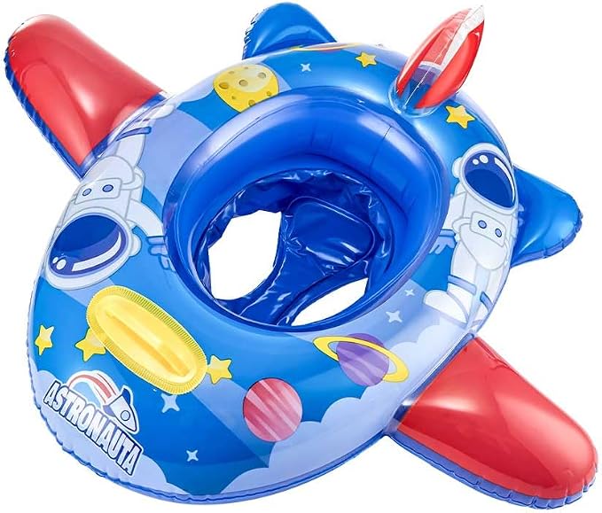 DM Toys Boia Inflável Infantil Bote Avião Astronauta