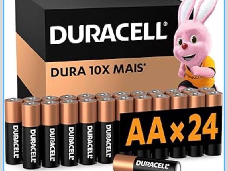 Duracell Pilhas Alcalinas AA Pequena Pack 24 Unidades – Dura até 10x Mais – Ideal para Controle de Videogame e Brinquedos