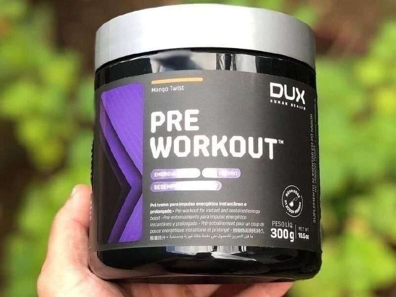 Dux Pre Workout Stim Free 300g Sabor Maçã verde