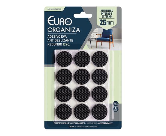 Euro Home – Adesivo EVA Anti Deslizante Redondo 25 mm, 12 Peças – ENC0839