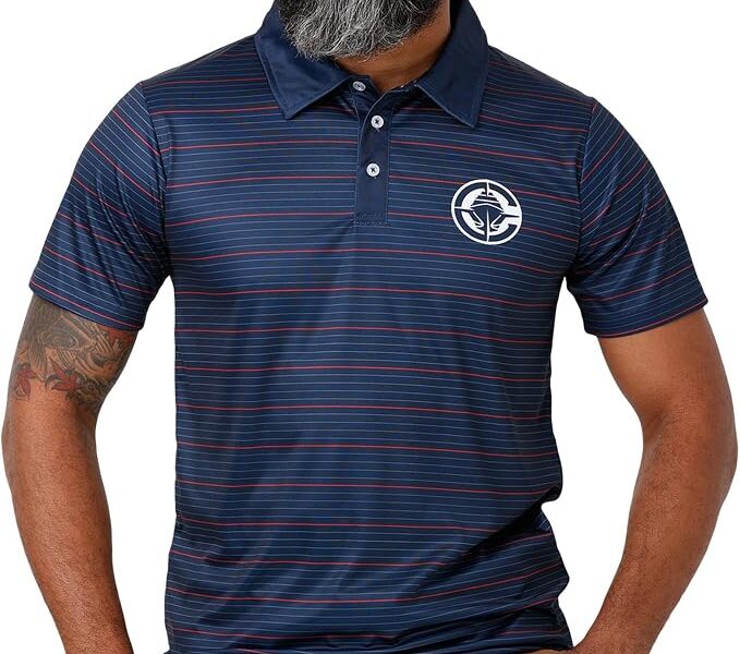 FOCO Camisa polo masculina de poliéster de manga curta com logotipo da equipe NBA