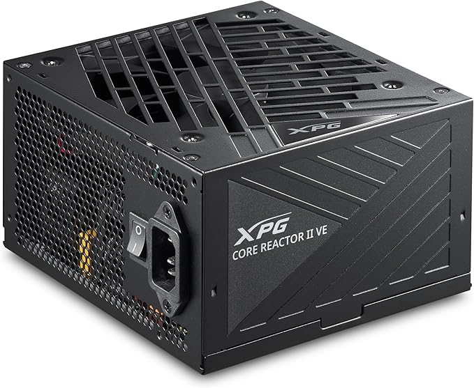 Fonte XPG Core Reactor II VE 850W Fonte de Alimentação ATX – Certificação Gold 80 PLUS e Cybenetics, totalmente modular, compatível com ATX 3.1/PCIe 5.1, conector 12V-2×6 dedicado para GPUs RTX série