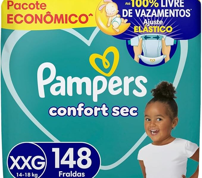 Fralda Pampers Confort Sec Tamanho XXG 148 Unidades