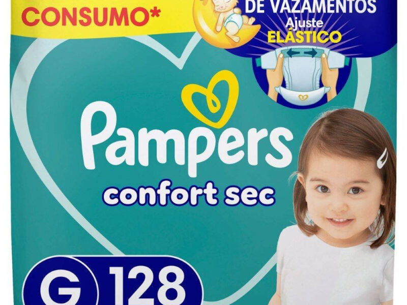 Fralda Pampers Confsec Jumbo G 128 Unidades