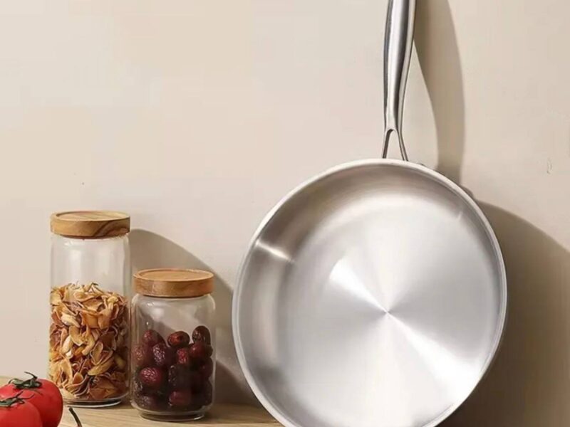 Frigideira De Aço Inoxidável Frigideira De Fundo Plano Sem R