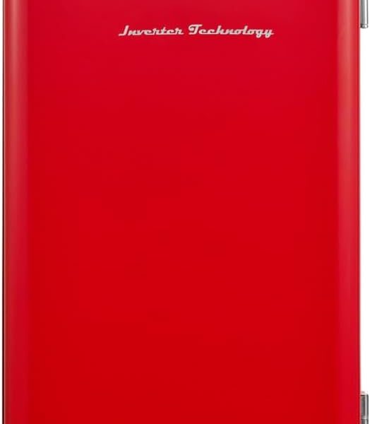 Frigobar Retrô 93 litros Vermelho Inverter Bivolt Midea