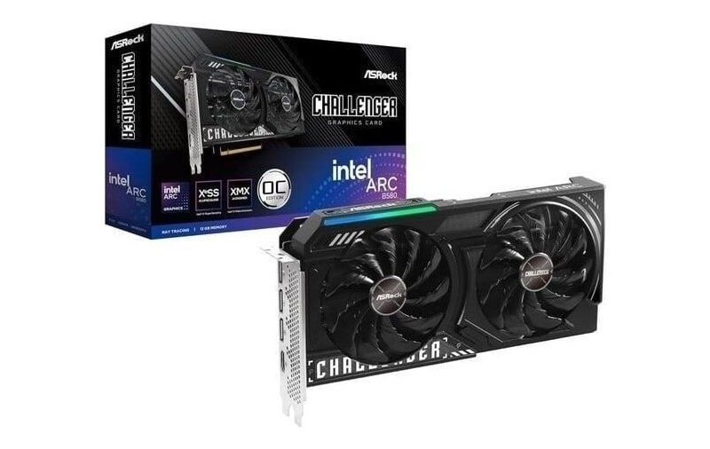 GPU ASROCK INTEL ARC B580 CHALLENGER 12G OC 192 BITS (B580 CL 12GO) 90-GA5LZZ-00UANF