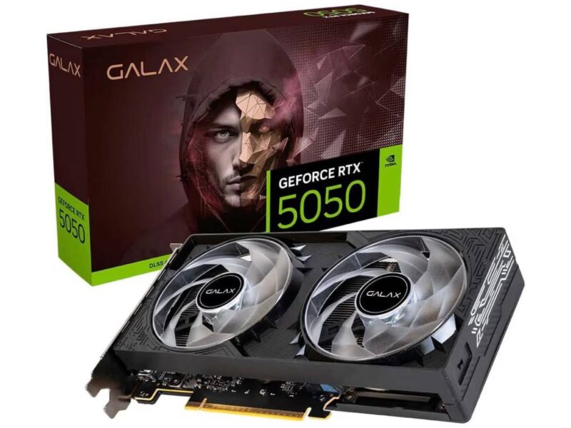GPU NV RTX5050 8GB BLACK GF 1-CLICK OC TECLAB LITE 128BITS GDDR6 GALAX 55NSL8MHDXRE