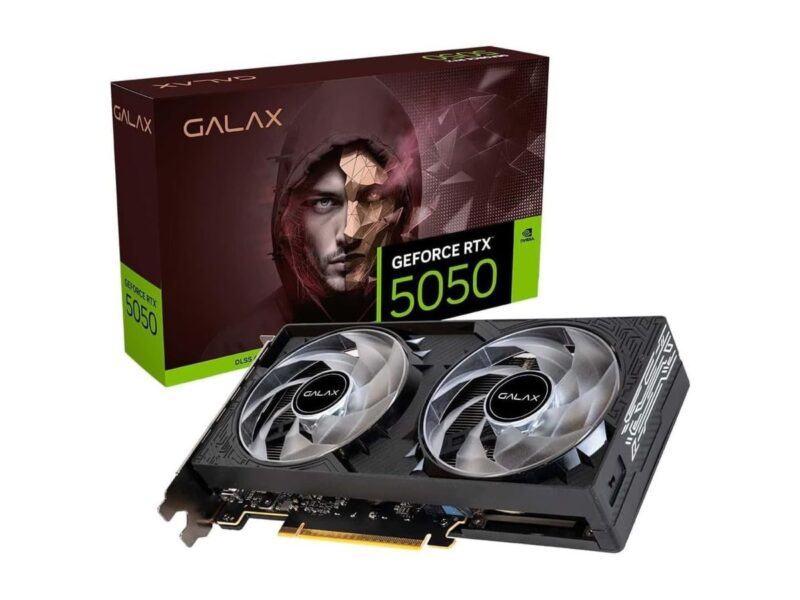 GPU NV RTX5050 8GB BLACK GF 1-CLICK OC TECLAB LITE 128BITS GDDR6 GALAX 55NSL8MHDXRE