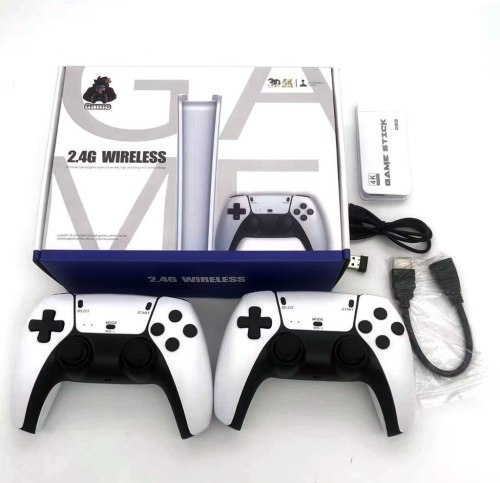 GameStick Retrô M15 PRO 4K Lançamento 64GB 20 mil Jogos Retrô Clássicos 2 Controles Sem Fio