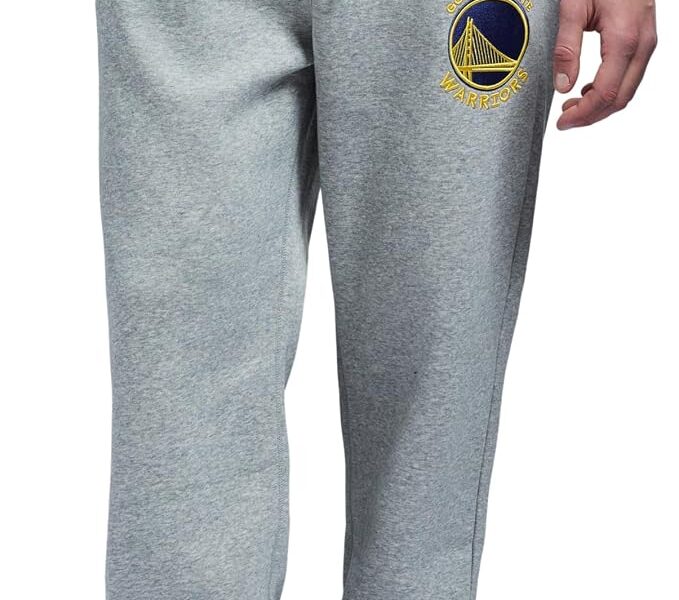 Game 7 Calça de moletom masculina X NBA oficialmente licenciada casual de lã com bolsos