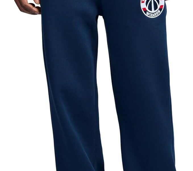 Game 7 Calça de moletom masculina X NBA oficialmente licenciada casual de lã com bolsos