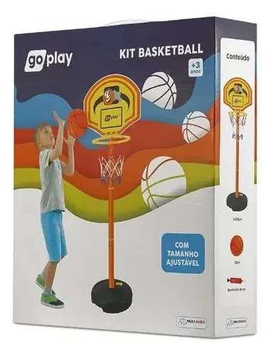 Go Play Kit Basketball Com Pedestal Ajustável – Multikids