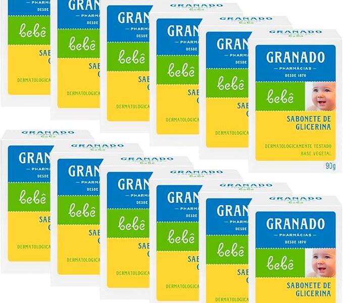 Granado Sabonete Glicerinado Bebê, Tradicional, 90g, 12 Unidades