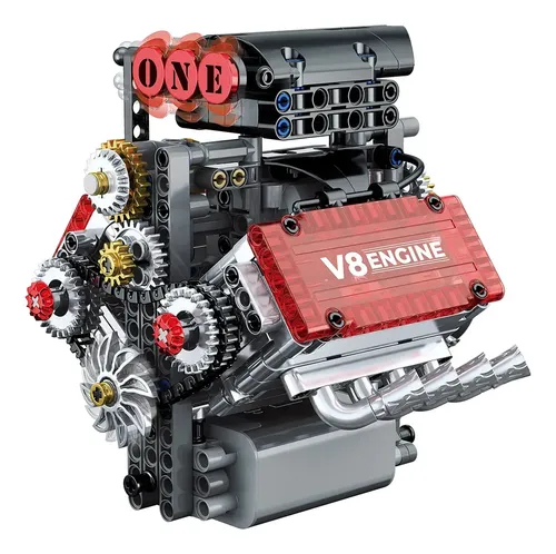 Happy Max Motor V8 Funcional Bloco De Montar Construção 478+ Peças mini motor v8 funcional-dk200 na Meli por R$ 148,20