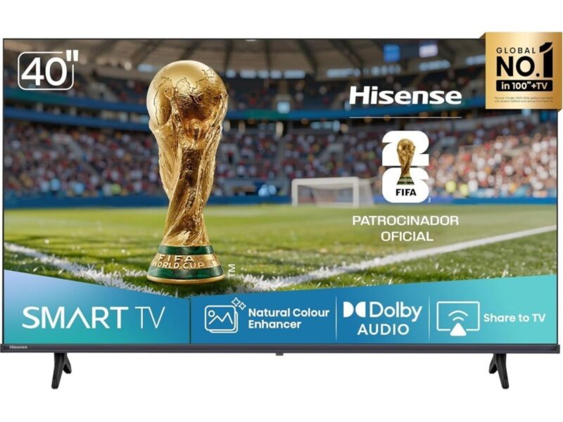 Hisense Smart TV FHD 40″ Polegadas 40A4NV com HDR10, DTS Virtual X, Compatibilidade Alexa e Google Home