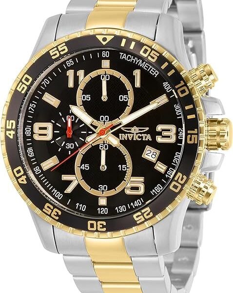 Invicta Men’s Specialty Chronograph Textured Dial Stainless Steel Watch na Amzn por R$ 444,26