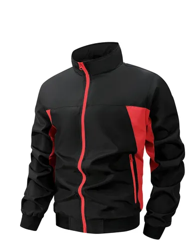 Jaqueta Esportiva Masculina Com Zíper Frontal Inteiro