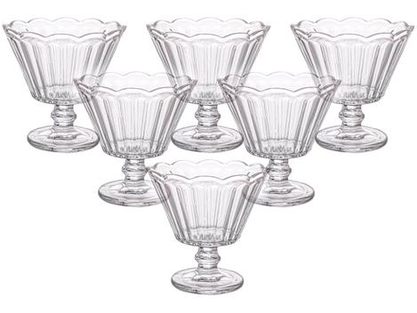 Jogo de Taças de Vidro para Sobremesa Transparente 150ml 6 Peças Haus Concept Lótus – Taça de Sobremesa –