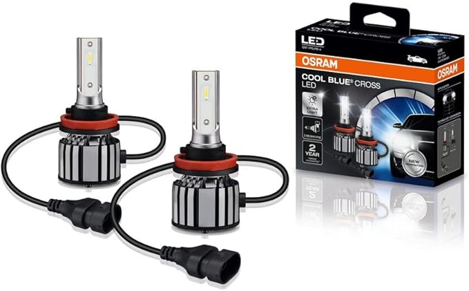 KIT LED COOL BLUE CROSS H8/H11/H16 OSRAM – 64211CW CBC – Potência 23W – Tensão 12V – 2 anos de Garantia – 6000K Branca Azulada