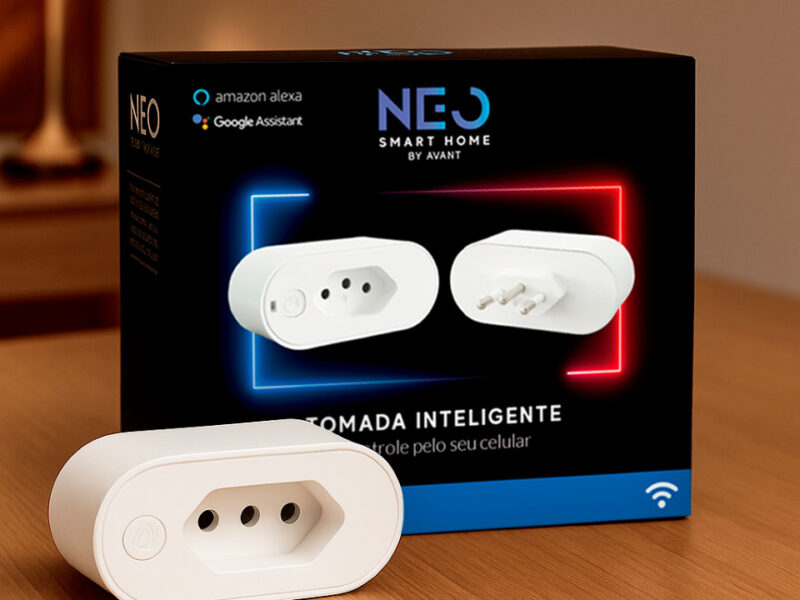 Kit 1 ou 5 Tomada Inteligente Wi-fi 2.4 GHz 110v/220v Bivolt Branco Cod: 291990617 Neo Avant