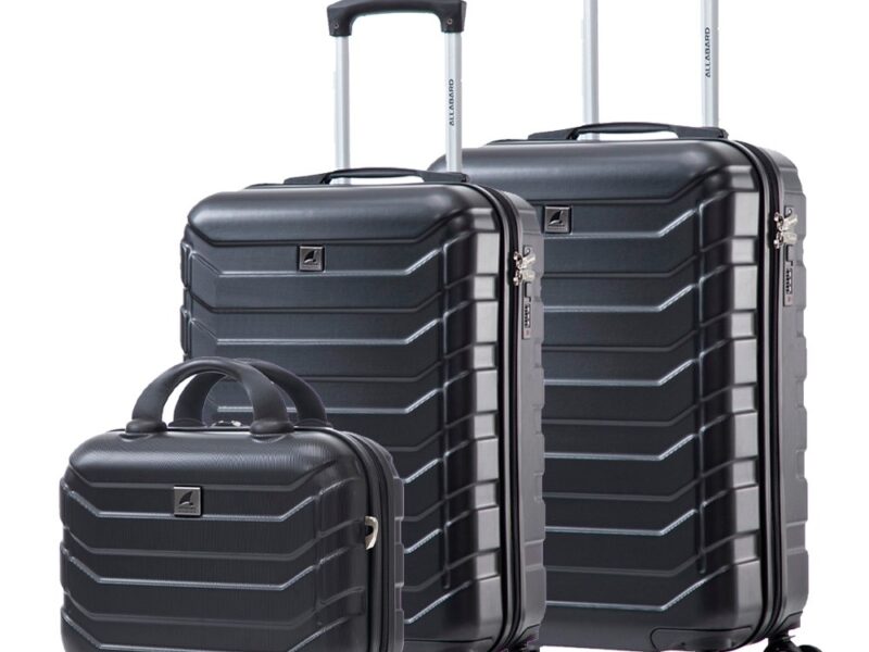 Kit 3 Unidades Mala Bordo Viagem Com Frasqueira Padrão ANAC Rígida ABS