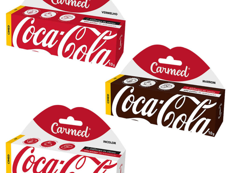Kit 3 und Hidratante Labial Carmed Coca-Cola 10g
