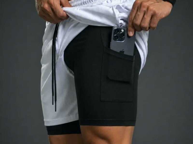 Kit 4 Shorts 2 Em 1 Duplo Dryfit Masculino Compressão Térmic