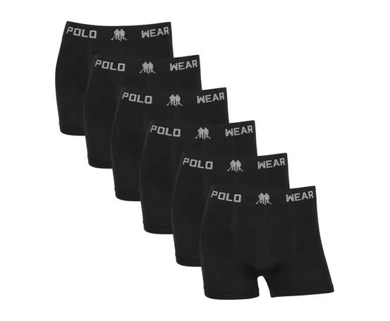 Kit 6 Cuecas Boxer Polo Wear Microfibra Sem Costura Original