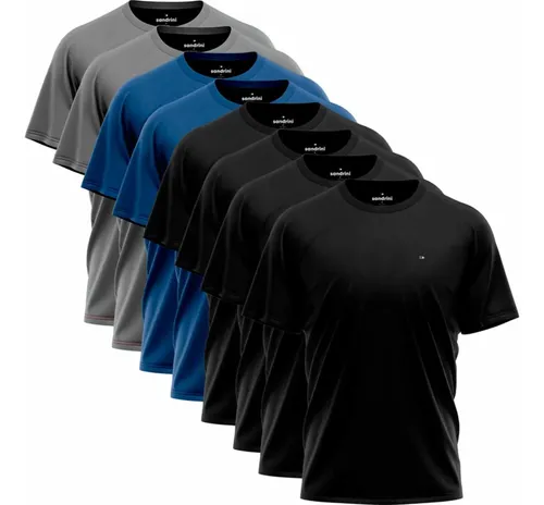 Kit 8 Camisas Sandrini Dry- Fit Masculina Caminhada Academia na Meli por R$ 119,00