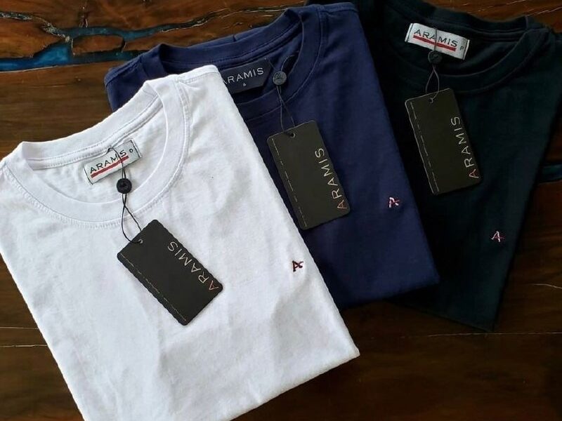 Kit Camisetas Aramis Basic Lisa Preta/branca