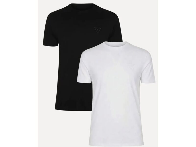 Kit Camisetas Guess Masculina Bordado Peito Preta/branca