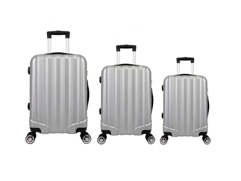 Kit Mala de Viagem abs 3 peças Adventure Fortt Prata – KMV01-PR