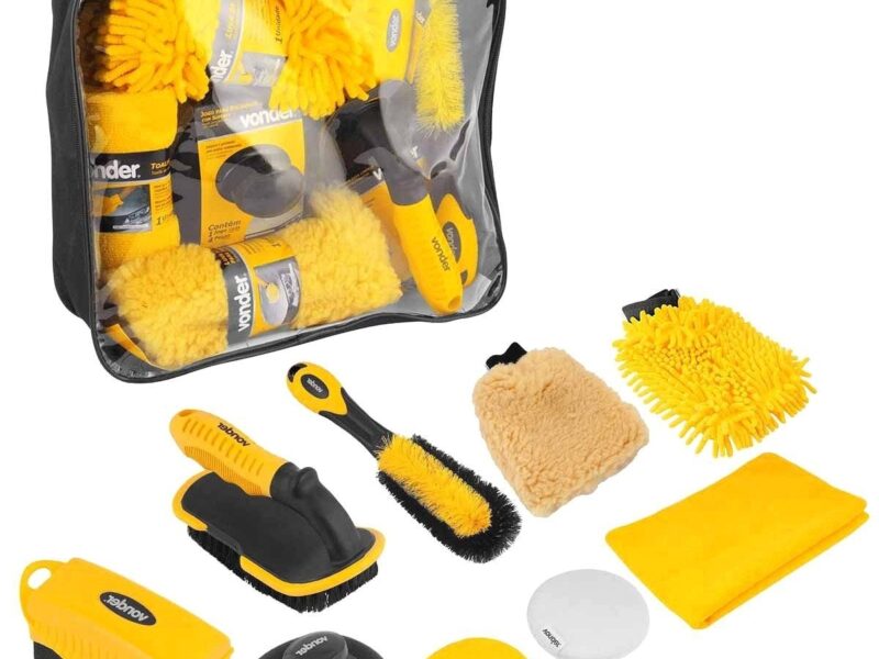 Kit Para Limpeza Automotiva com 10Pcs Vonder