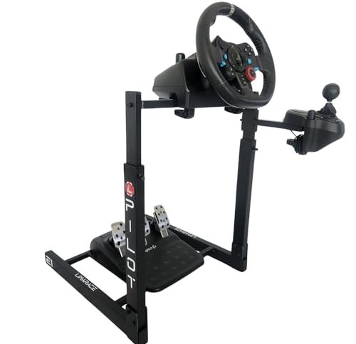 LIMARACE Suporte Cockpit Para Volante Logitech Com Suporte De Cambio. Compatível com LOGITECH-G25, LOGITECH-G27, LOGITECH-G29, LOGITECH-G920, LOGITECH-23, LOGITECH-Driving Force GT. USB.