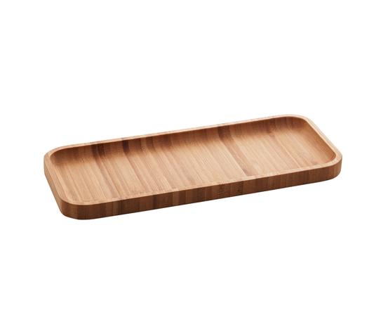 LYOR – Bandeja de Bambu Hire Marrom Natural 28cm – Mesa Posta – Organização – Utensílios de Cozinha – Enxoval – Decoração – Travessa Retangular – Petisqueira – Utilidades Domésticas