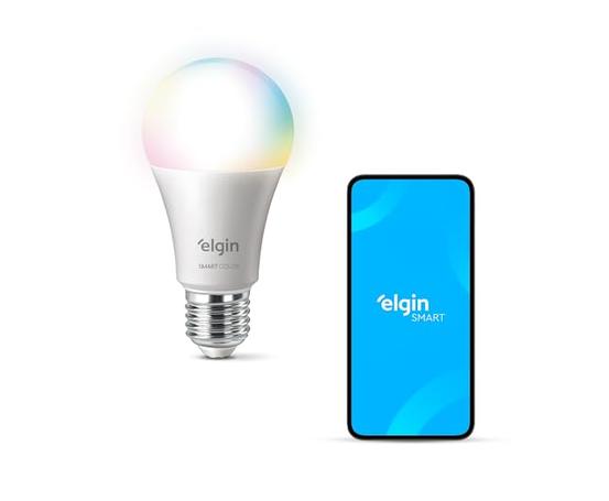 Lâmpada Inteligente Mais Potente 15W Smart Color RGB Wifi Elgin compatível com Alexa e Google Home