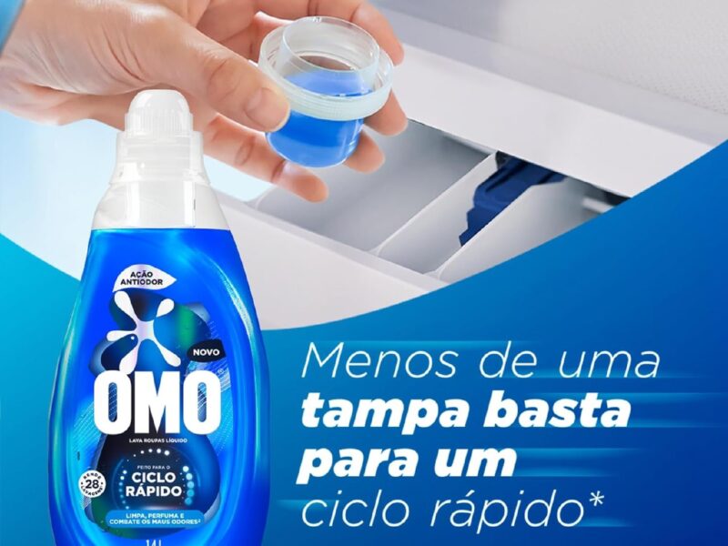 Lava-Roupas Líquido Omo Ciclo Rápido Ação Antiodor Frasco 1,4l