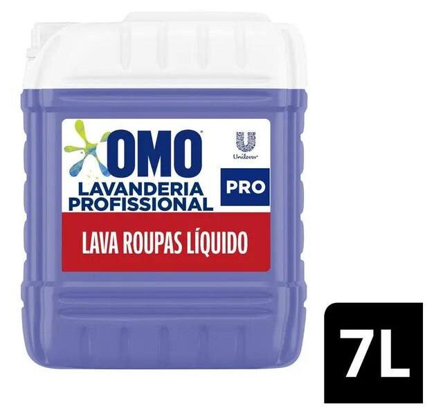 Lava Roupas Líquido Omo Lavanderia Profissional Lavagem 7 L