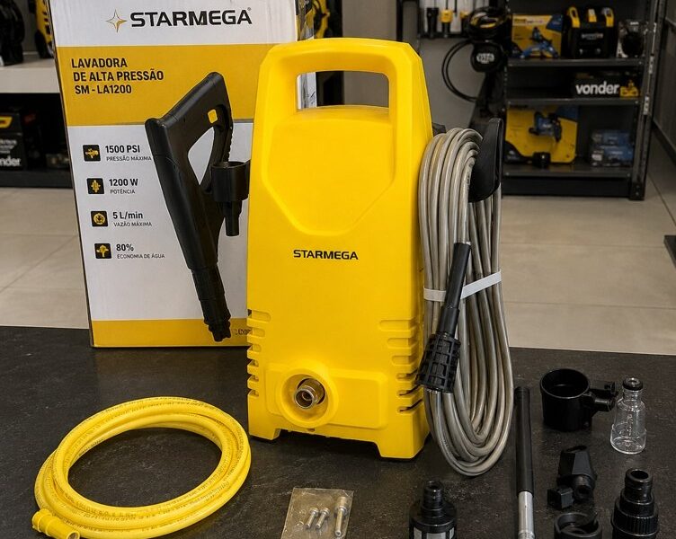 Lavadora De Alta Pressão Portatil 1600 Psi/libras 300l/h