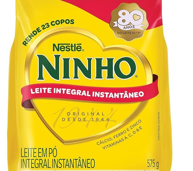 Leite em Pó Ninho Integral Instantâneo Sachê 575g na Amazon por R$ 26,91