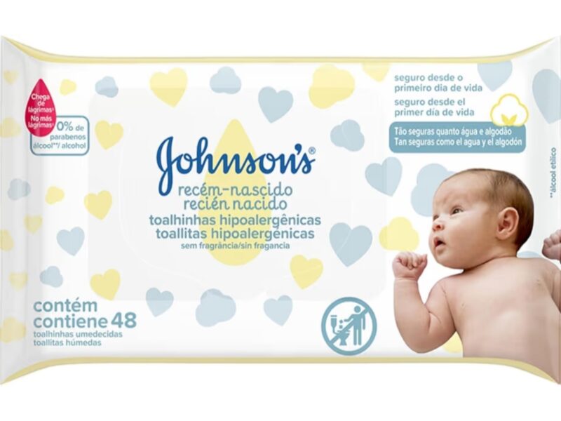 Lenços Umedecidos JOHNSON’S® Baby Recém Nascido, 48 unidades